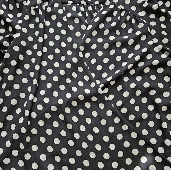 INC-International Concept- Women Black with White Polka Dots Blouse Extra Large - Picture 2 of 9